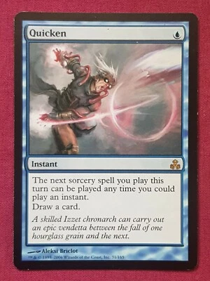 Magic The Gathering GUILDPACT QUICKEN blue card MTG - Image 1 of 2