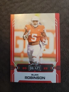 💥2022 Leaf Draft Red BIJAN ROBINSON RC Atlanta Falcons #1 - Picture 1 of 2