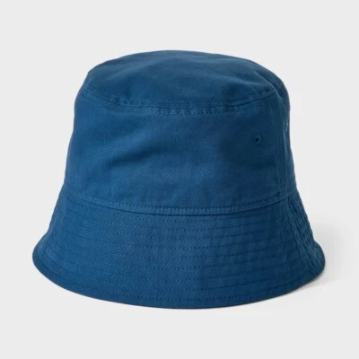 Sombrero cubo de algodón para hombre - Goodfellow & Co azul M/L y L/XL ala inclinada hacia abajo Foto 1 de 4