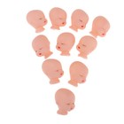 10Pieces Red Lips Sleeping Baby Heads Mold For Miniature Doll Custom Making