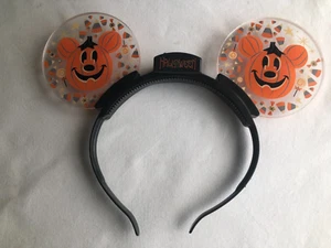 Disney Parks beleuchtetes Mickey Mouse Halloween Kürbis leuchtende Ohren Stirnband - Bild 1 von 4