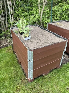 Palettenrahmen Holz Aufsatzrahmen für Europalette Garten Hochbeet stapelbar. - Bild 1 von 8