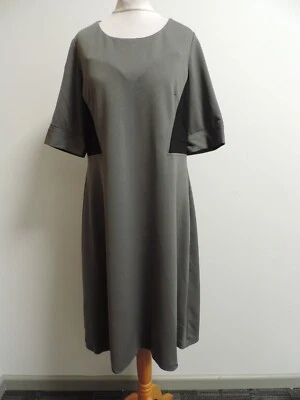 Next Petite Grey/Black Shift Dress UK 16 RRP £28 LN043 RR 08 - Image 1 of 4