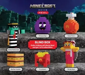 2025 McDONALD'S Minecraft Adult Happy Meal TOYS with code - Picture 1 of 7