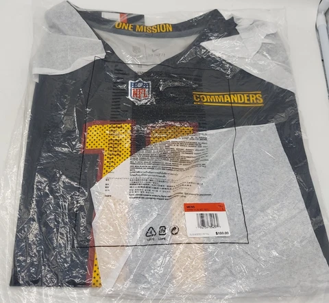 Washington Commanders Carson Wentz 11 Nike Black Alternate NFL Legend Jersey LG Cover