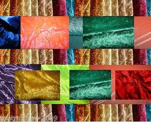 Crushed Velvet Fabric Craft Stretch Velour 150 cm Wide Material Top Quality - Picture 1 of 62