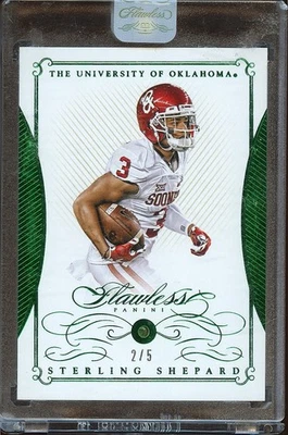 Sterling Shepard 2016 impecable gema esmeralda radiocontrol novato SSP Oklahoma Sooners 2/5 Foto 1 de 2
