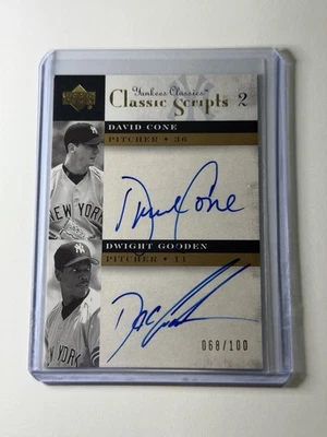 2004 Upper Deck Yankees Classic Scripts 2 Auto David Cone Dwight Gooden /100 - Image 1 of 2