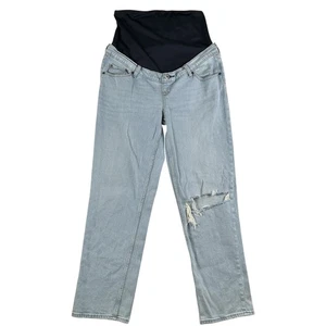 Abercrombie & Fitch Jeans Womens 29 Maternity The 90s Straight Distressed Denim - Picture 1 of 16