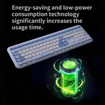 Mofii Wireless Keyboard And Mouse Set 110-Key Full Size -Slim 2.4GHz 1200 - Image 1 of 4