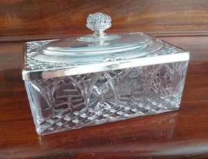 Atemberaubende Sterling Silber & Kristall Bon Bon / Schmuck Schale von Pedro Duran Spanien - Bild 1 von 16