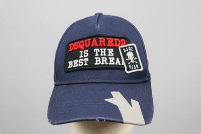 Gorra de lona DSQUARED2 Punks United vintage azul marino para hombre talla única Foto 1 de 4