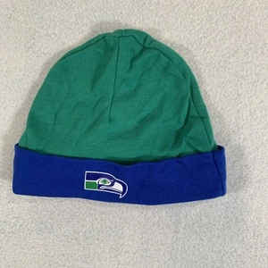 Mitchell & Ness Seattle Seahawks Beanie Hat Toddler Baby Green Blue 100% Cotton - Picture 1 of 6