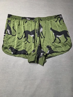 Auden женщин размер XXL Sleepwear зеленый эластичный пояс шорты напечатано удобный Loungewear - Изображение 1 из 4