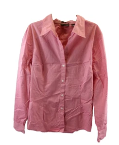 New York & Co. City Stretch Women's XL Pink Button Up Collared Long Sleeve Shirt - Picture 1 of 13