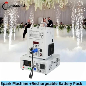 White dmx remote cold spark firework machine W/mobile rechargeable battery pack - Picture 1 of 6