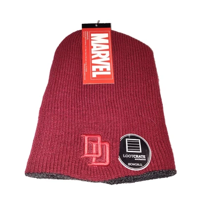 Marvel Daredevil and Punisher Gorro Reversible Tejido Gorra Botín Caja Exclusivo Foto 1 de 4