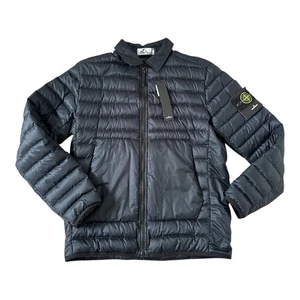 Chaqueta de plumón Stone Island Bio-Base Ripstop de nailon en azul marino grande - Imagen 1 de 22