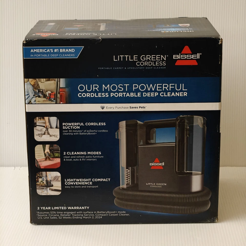 BISSELL Little Green Cordless Portable Carpet & Upholstery Cleaner - Model #3734