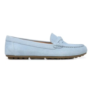 Vionic Montara Women's Size 7 Sky Blue Suede Moccasin Flats Loafer Shoes NIB - Picture 1 of 5