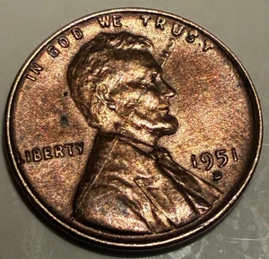 D Wheat Penny Error 1951 (DDO) y error de laminación - Imagen 1 de 16
