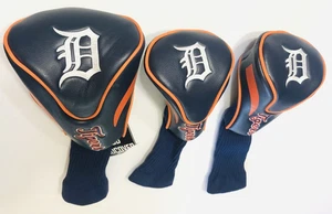 Detroit Tigers Team Golf Contour Golf Club Headcovers 3pk MLB Baseball NEW - Picture 1 of 5