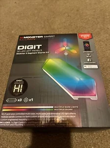 Monster DIGIT 3D LED Starter Kit - 3 Panels- Smart Modular Panels - NEW SEALED! - Picture 1 of 2
