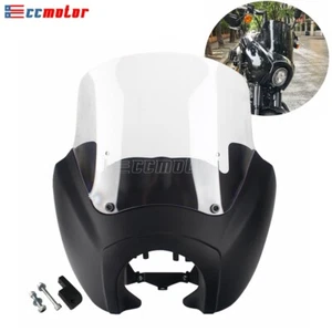 12" Headlight Windshield For Harley Davidson Dyna Street Bob FXDB Front Fairing - Picture 1 of 12