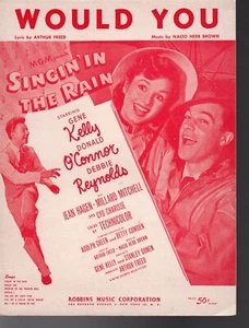Would You Sheet Music 1936 Debbie Reynolds, Donald O'Conner, Gene Kelly - Picture 1 of 2