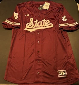 NEW Authentic Adidas Mississippi State Bulldogs Baseball Jersey Mens XL $100 NWT - Picture 1 of 2