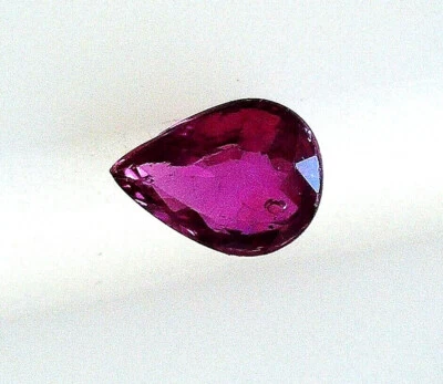 EGL USA Certified Natural Red Ruby 0.30ct Pear Loose Gemstone Repair New Design - Image 1 of 4