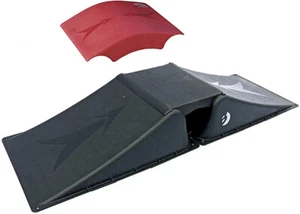 Best Skater Rampe Doppelrampen-Set für Skateboard, Inliner, 4tlg schwarz rot - Bild 1 von 1