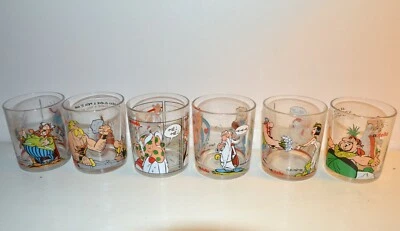 Lot 6 verre publicitaire ASTERIX LE GAULOIS vintage NUTELLA GOSCINNY UDERZO 1999 - Photo 1/4
