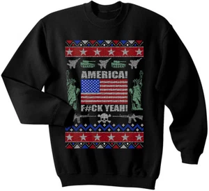 USA Ugly Christmas Sweater, America pride, American, Patriotic, Marines, Army - Picture 1 of 3