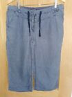 Woman's Seasalt Spring Tide Crops Size 12 (approx 34 x 18). 100% Linen Cropped
