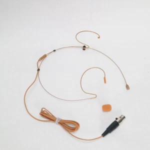 Tan color Head Headset Microphone For Shure BodyPack Mini 4Pin XLR TA4F Brown - Picture 1 of 6