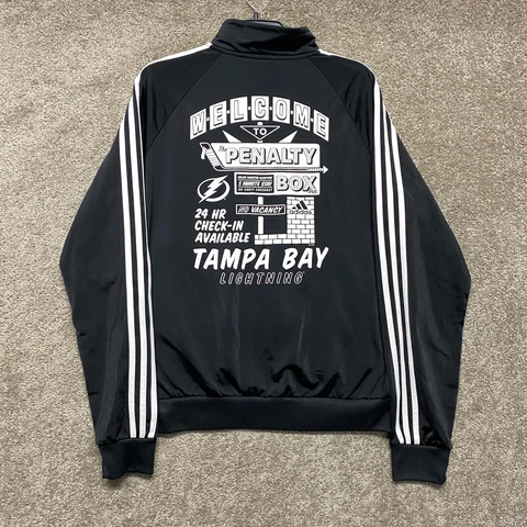 Tampa Bay Lightning Jacket Mens Medium Black Adidas Hockey Limited Edition Cover
