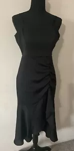 Express Black High Low Dress With Ruching Spaghetti Straps Size Small NWOT - Picture 1 of 2