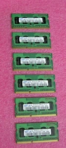 Lot 6 Samsung M471B2874EH1-CF 1GB DDR3 2RX16 SO-DIMM 204pin PC3-8500S 1066MHz - Picture 1 of 2