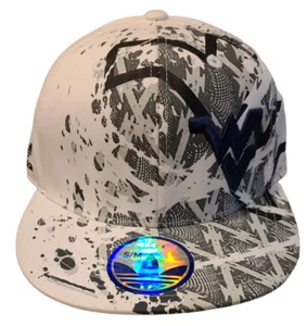 West Virginia Mountaineers White and Grey Splatter Hat Cap - Picture 1 of 2