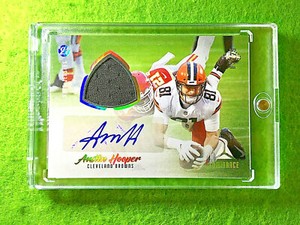 AUSTIN HOOPER AUTO JERSEY CARD #/25 SP PRIZM BROWNS AUTOGRAPH 2021 Luminance SSP
