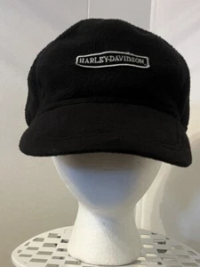 Harley-Davidson Biker Winter Hat Cap Lined Fleece Outside Material (Black) - Picture 1 of 7