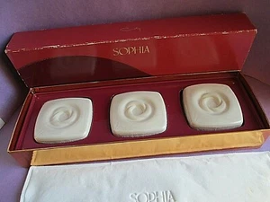 Sophia by Coty Set of 3 Vintage Perfume Soaps in Box Extremely Rare 3 oz Each - Picture 1 of 4