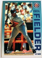 1992 Fleer 7 Eleven Citgo The Performer Cecil Fielder #7 Detroit Tigers