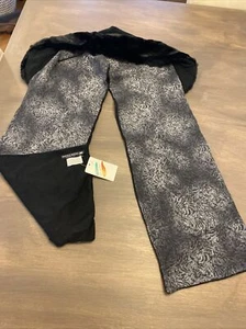 Daniele Meucci Schal schwarz Kunstfell und schwarze Wollmischung gut Neu mit Etikett - Bild 1 von 9