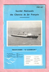 SNCF TRAIN FERRY/FERRY BOAT " SAINT GERMAIN " DUNKERQUE / SERVICES A BORD 1961 - Picture 1 of 5
