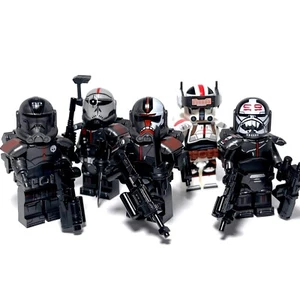 Minifiguras Lego personalizadas Bad Batch Star Wars Clone Force 99 Elite Black Commandos - Imagen 1 de 6