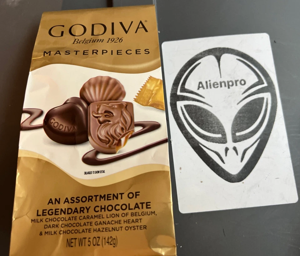 1- Bolsa Godiva Obras Maestras Leche Chocolate Caramelo León de Bélgica Bolsas de 5oz Foto 1 de 1