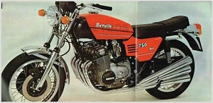1974 DOCUMENT  ( ROF 49 )  POSTER  MOTO 750 BENELLI - Foto 1 di 1