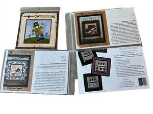 Lot Of 4 Little Quilts Patterns By The Wooden Bear (3) 12x12” (1) 7” Square  - Picture 1 of 5